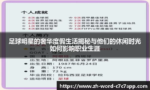 足球明星的奢华度假生活揭秘与他们的休闲时光如何影响职业生涯